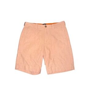 J Crew Gramercy Shorts Peach Chambray Flat Front Mens Size 29W
